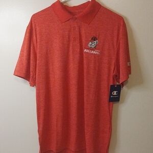 Champion Men's Heathered Orange Bulldogs Polo Size M